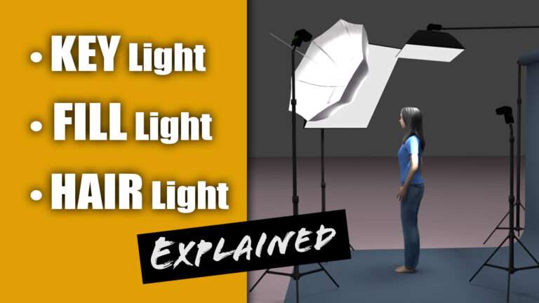 Understanding the KEY LIGHT, FILL LIGHT, & HAIR LIGHT for Portrait Photography
